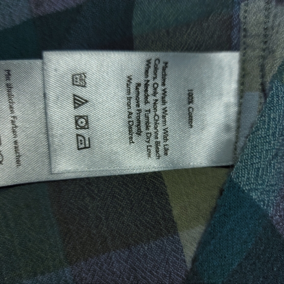 Eddie Bauer, Medium, green, teal and grey, long sleeve shirt - Picture 5 of 5